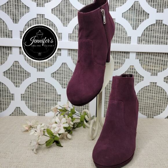 Rockport NEW Women's Seven To 7 Windsor Wine Ally Suede Heeled Bootie Size 9 - Picture 2 of 16